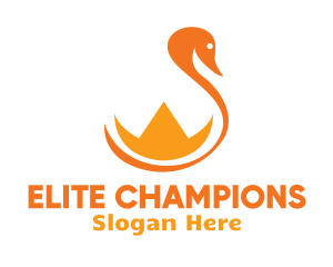 Orange Crown Swan Logo