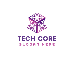 Tech AI Cube logo design