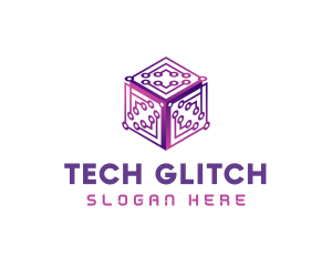 Tech AI Cube logo design