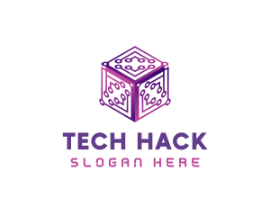 Tech AI Cube logo design