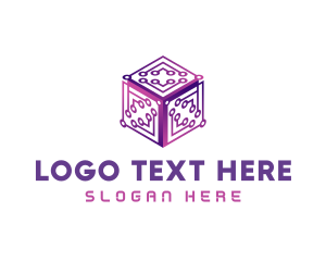 App - Tech AI Cube logo design