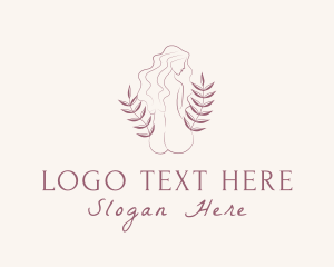 Beautiful Nude Woman Body Logo