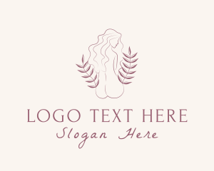 Elegant - Beautiful Nude Woman Body logo design