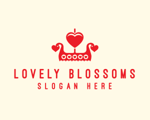 Lovely - Viking Love Boat logo design