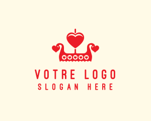 Sea - Viking Love Boat logo design