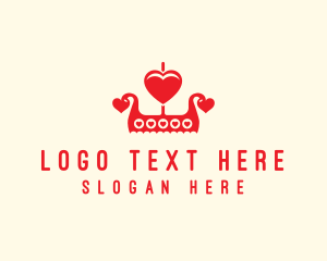 Lovely - Viking Love Boat logo design