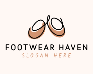 Ballet Shoes Doodle logo design