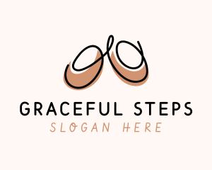 Ballet Shoes Doodle logo design