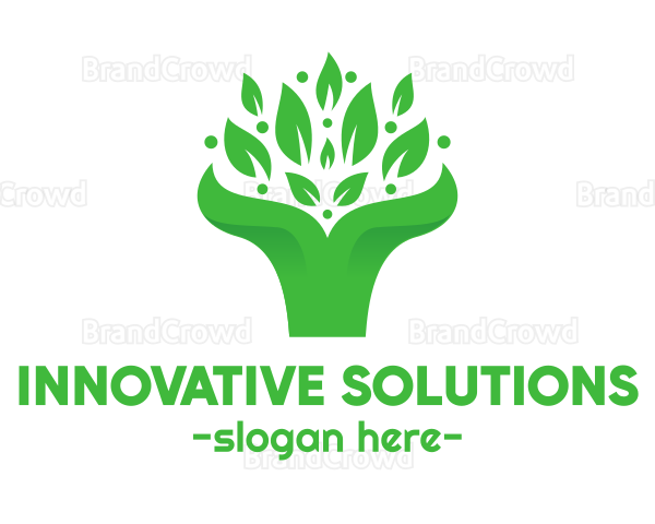 Green Leaf Bouquet Logo