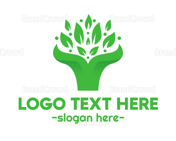 Green Leaf Bouquet Logo