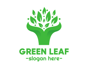 Green Leaf Bouquet  logo design