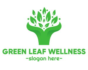 Green Leaf Bouquet  logo design