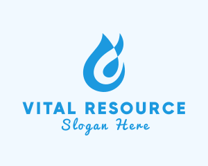 Resource - Modern Blue Water Drop logo design