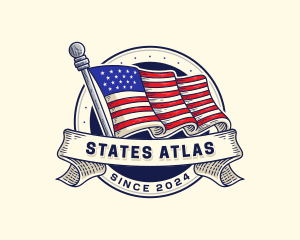 American Patriotic Flag logo design