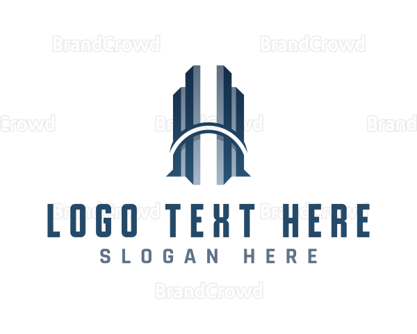 Building Bridge Letter H Logo