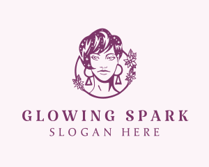 Purple Lady Hair Salon Logo