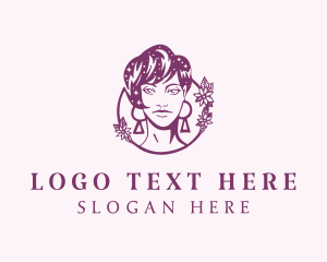 Hair - Purple Lady Hair Salon logo design