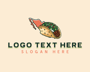 Map - Mexican Taco Snack logo design