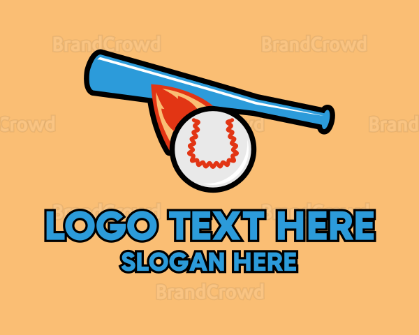 Fast Baseball Hit Logo