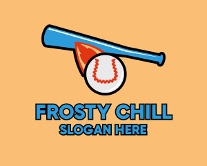 Softball Team - Fast Baseball Hit logo design