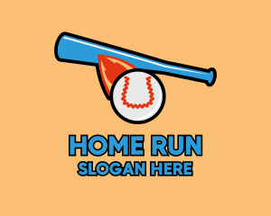 Fast Baseball Hit logo design