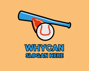 Baseball Bat - Fast Baseball Hit logo design