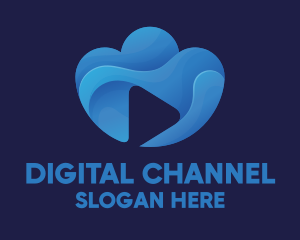Channel - Cloud Video Media Play logo design