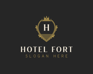 Upscale Royal Hotel logo design