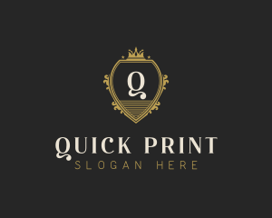 Upscale Royal Hotel logo design