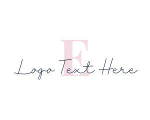 Elegant Cursive Letter logo design