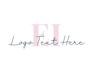 Elegant Cursive Letter logo design