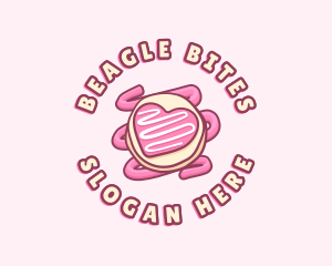 Heart Cookie Icing Bites logo design