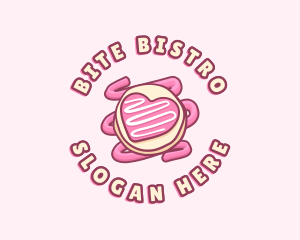 Heart Cookie Icing Bites logo design