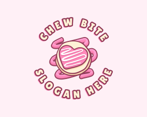 Heart Cookie Icing Bites logo design