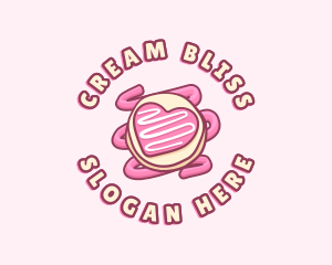 Cream - Heart Cookie Icing Bites logo design