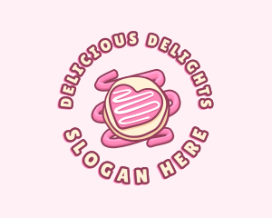 Heart Cookie Icing Bites logo design