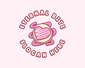 Heart Cookie Icing Bites logo design