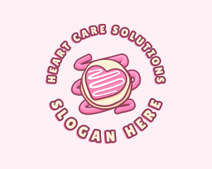 Heart Cookie Icing Bites logo design