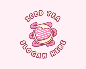 Heart Cookie Icing Bites logo design