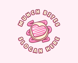 Heart Cookie Icing Bites logo design