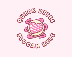 Heart Cookie Icing Bites logo design