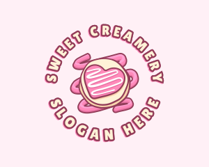 Heart Cookie Icing Bites logo design