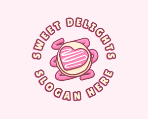 Heart Cookie Icing Bites logo design