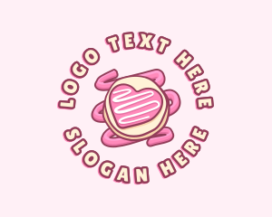 Delicious - Heart Cookie Icing logo design