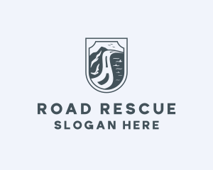 Outdoor Mountain Road  logo design