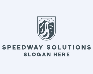 Road - Outdoor Mountain Road logo design