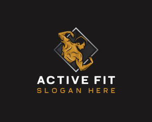 Fit - Gym Bodybuilder Fitness logo design