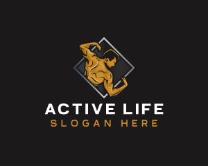 Physical - Gym Bodybuilder Fitness logo design