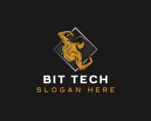 Gym Bodybuilder Fitness logo design