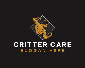 Gym Bodybuilder Fitness logo design